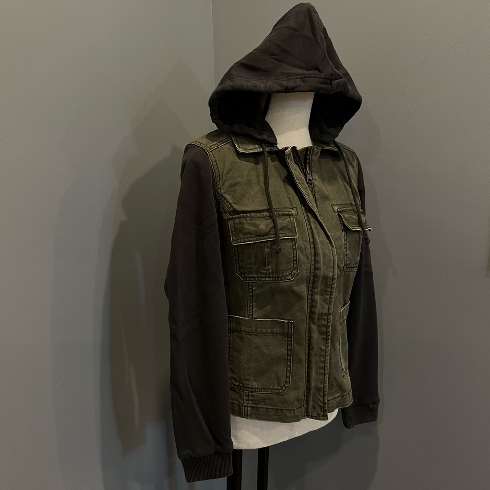 American Eagle Hooded Twill Jacket - Picture 2 of 7